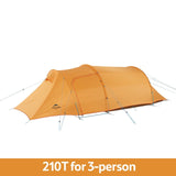 Ultralight Opalus Tunnel Tent for 2-4 Persons